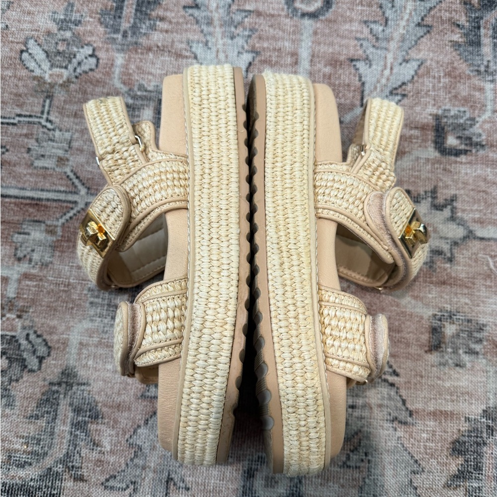 Steve Madden Bigmona Raffia Platform Sandal - Picture 7 of 12